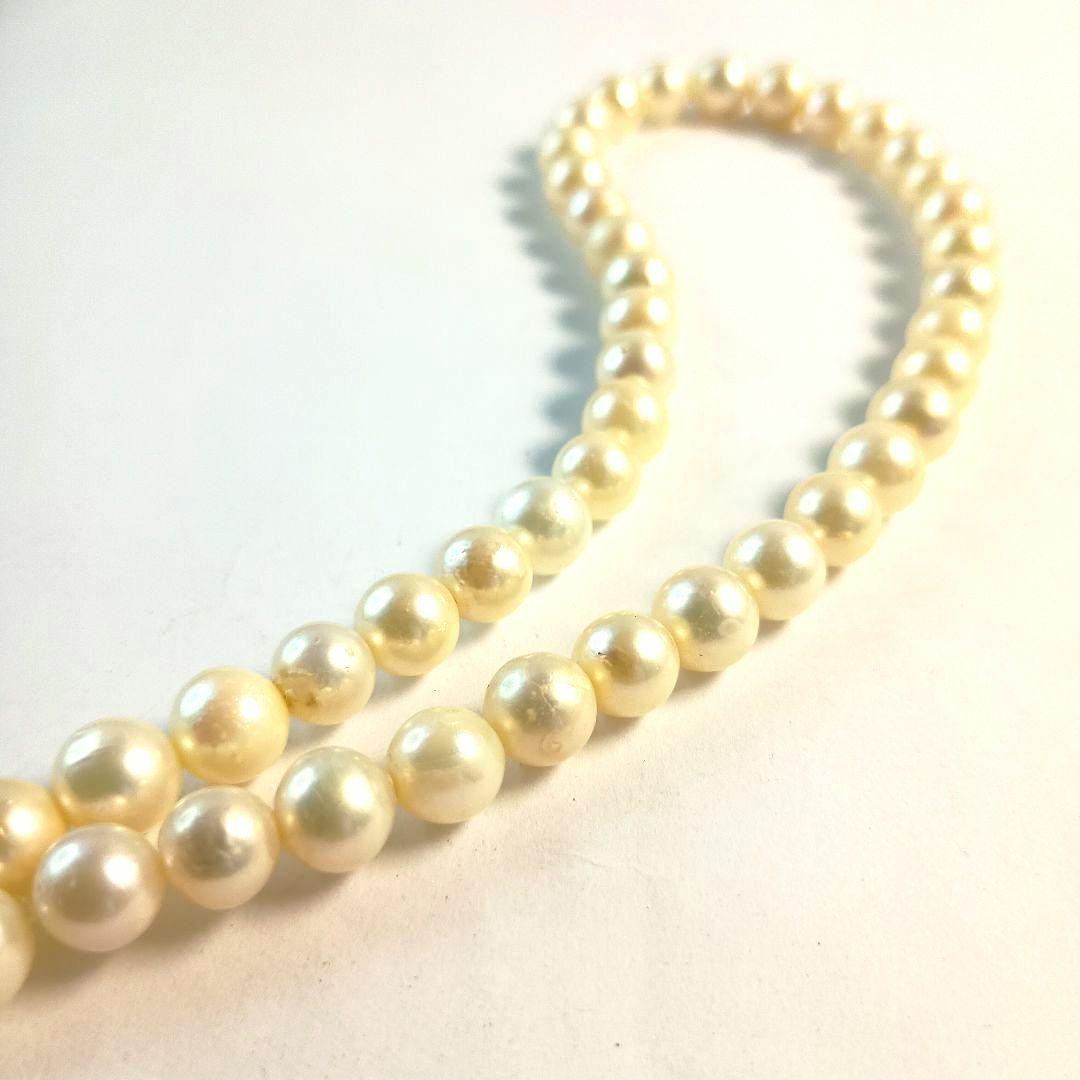 あこや真珠 Pearl パール ネックレスシルバー留具 鑑定書付