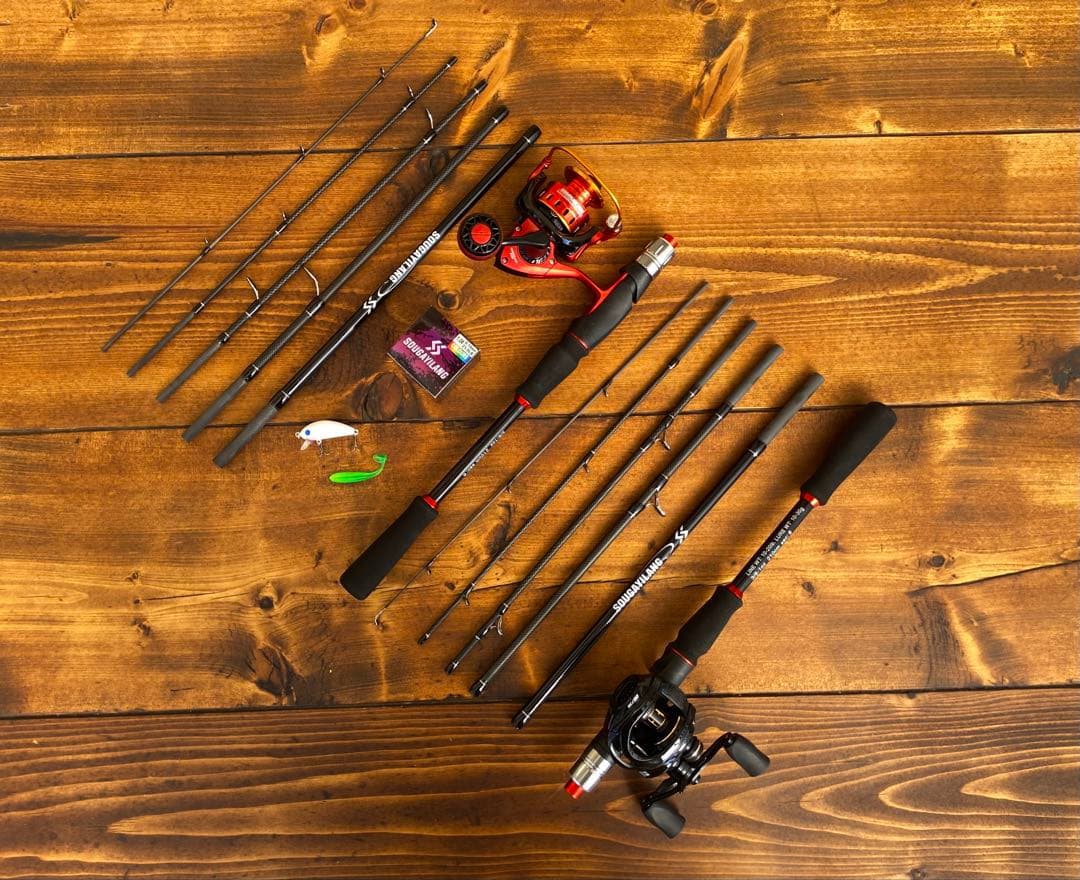 スピニング ベイト パックロッドセット 7ft 210cm 6ピースパックロッド
