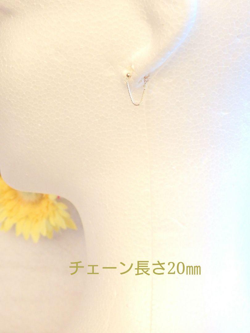R　k18リング　クローバーチェーンリング　ベネチアンチェーンフープピアス