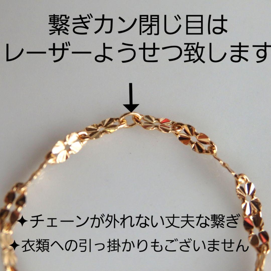 R　k18リング　クローバーチェーンリング　ベネチアンチェーンフープピアス