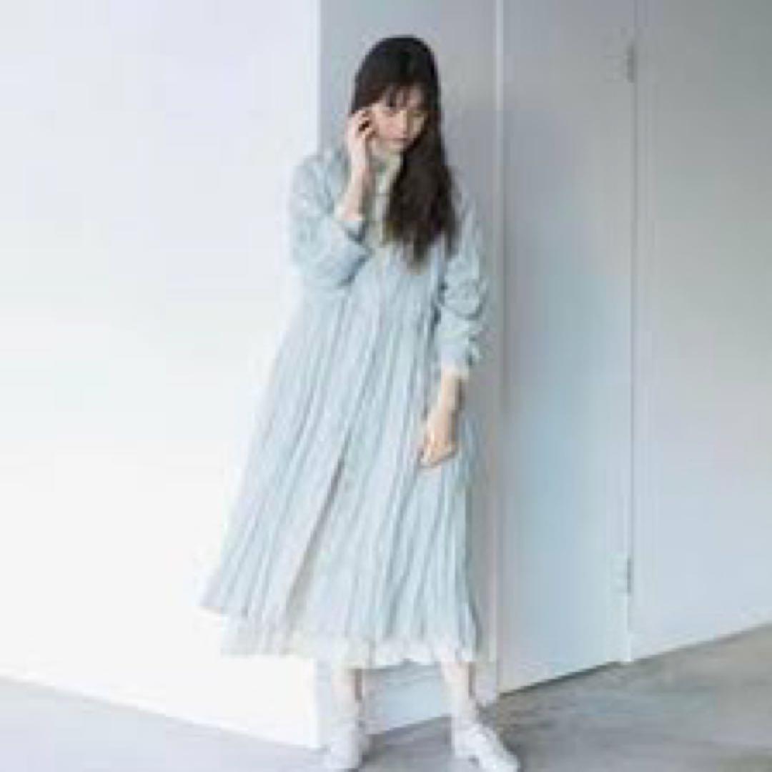 nest robe リネンギャザースモックワンピース