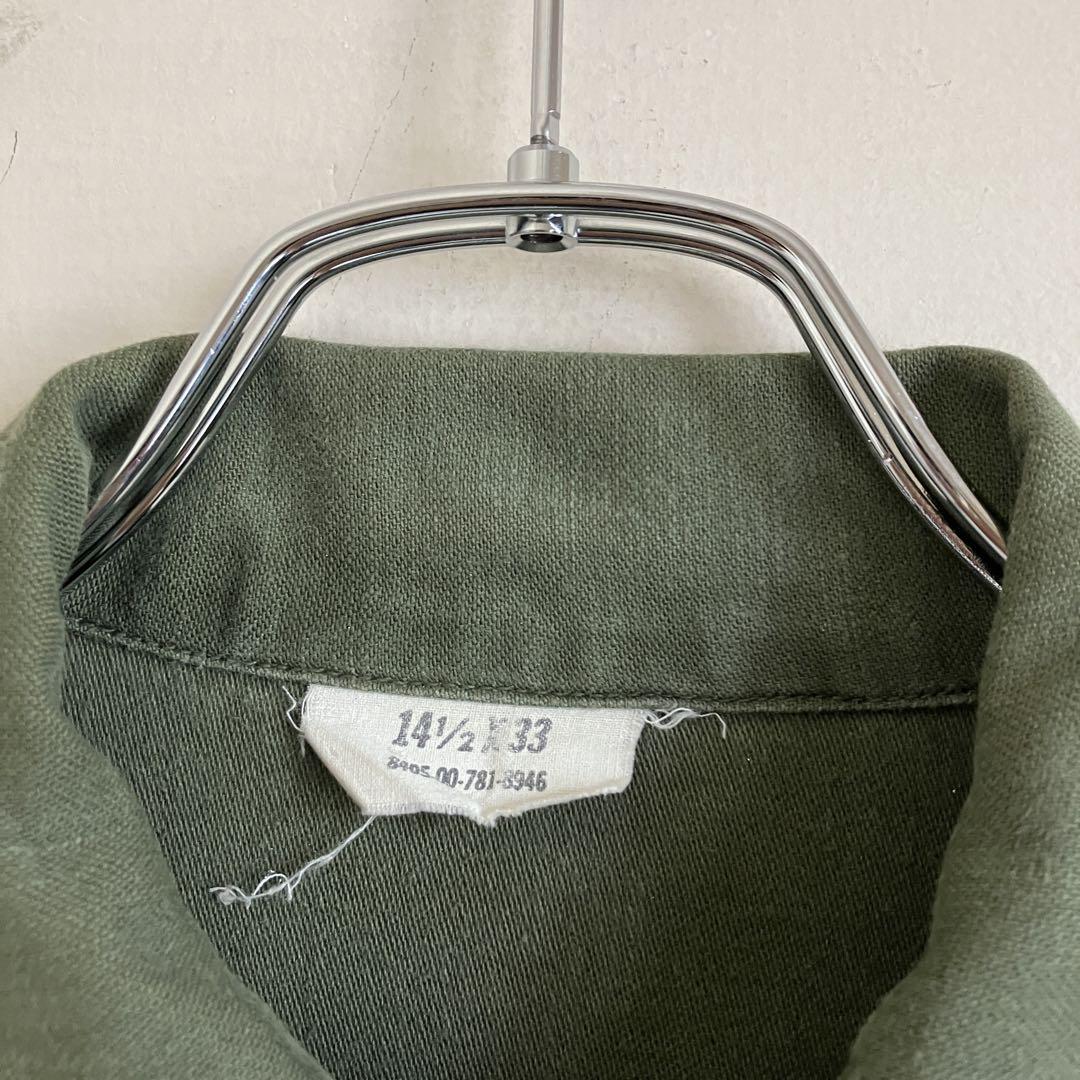 70S US ARMY OG-107 ミリタリーシャツ 14 1/2
