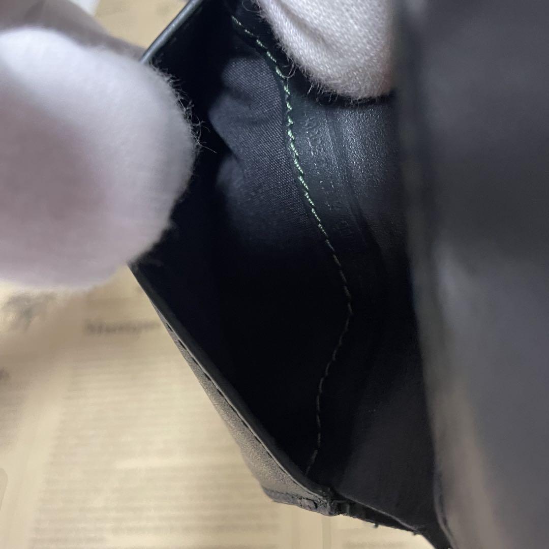 メゾンマルジェラ 三つ折り財布 ブラック MARGIELA 財布 4ステッチ