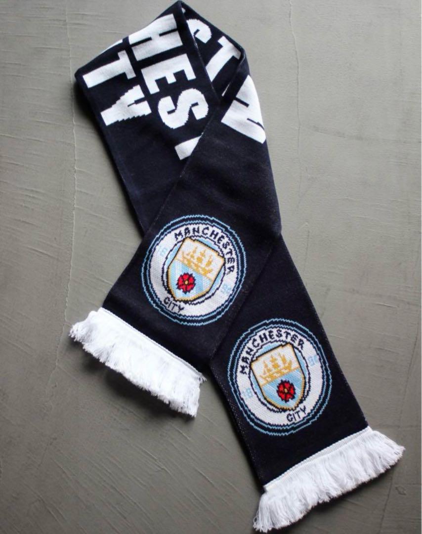 お気にいる マンチェスターシティ サッカーマフラー Manchester city 現地 小物