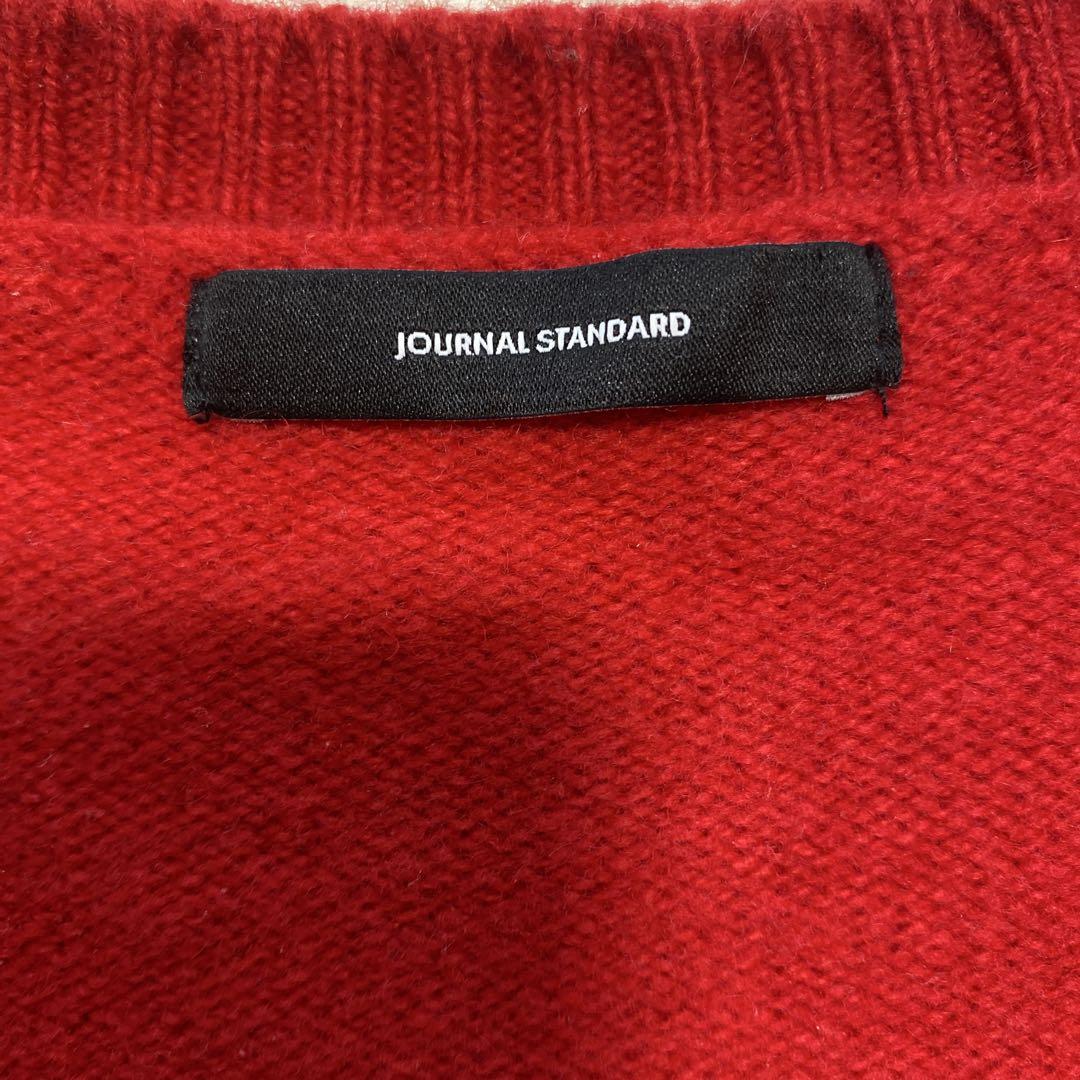 JOURNAL STANDARD カシミア 長袖ニットセーター 赤ニット トップス