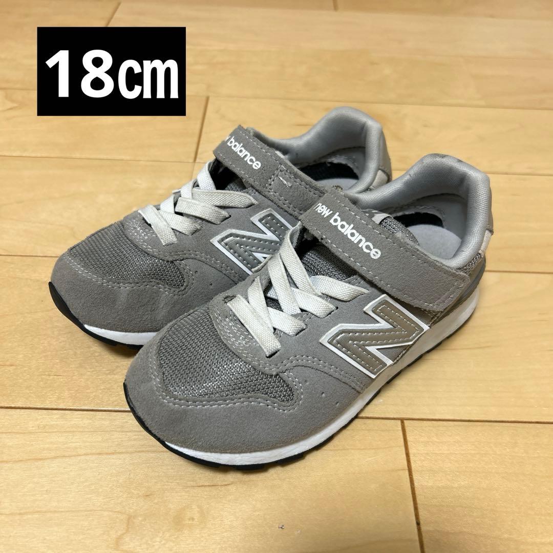 New Balance キッズスニーカー 18cm グレー レッド New Balance キッズ グレー 18cm スニーカー