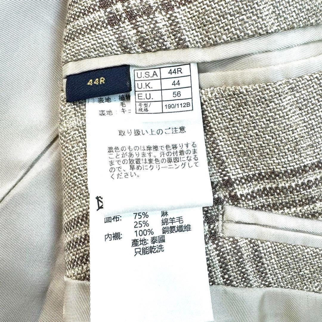 極美品✨ブルックスブラザーズ テーラード リネン混 3XL グレン