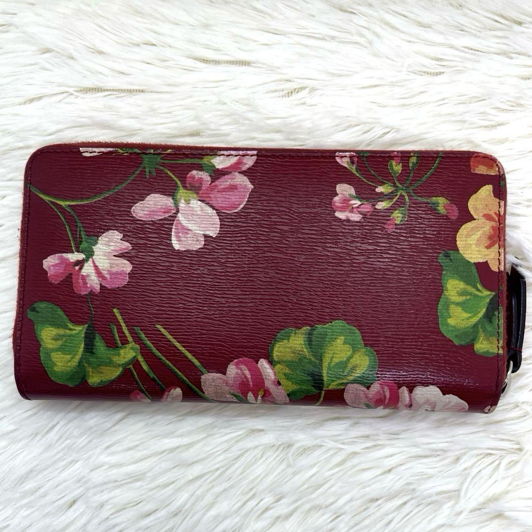 希少/美品 GUCCI 長財布 ブルームス 花柄 レッド