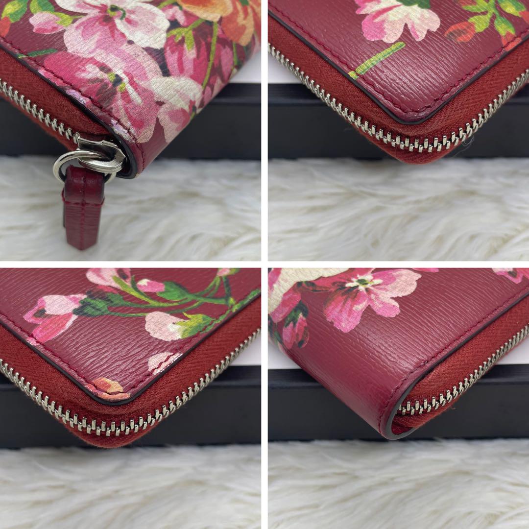 希少/美品 GUCCI 長財布 ブルームス 花柄 レッド