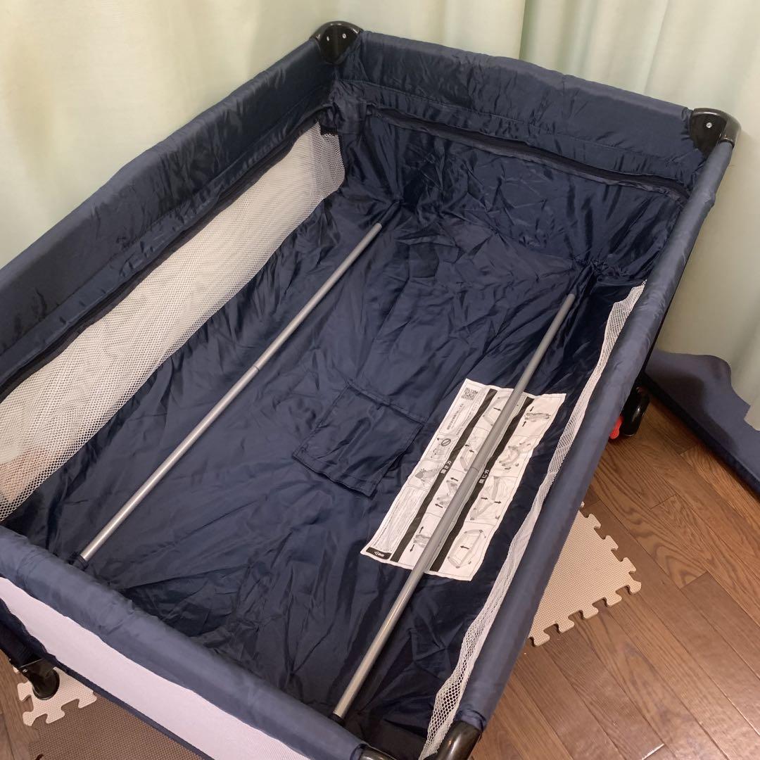 ☆美品☆ nebio ベビーベッド プレイヤード おむつ替えテーブル付き
