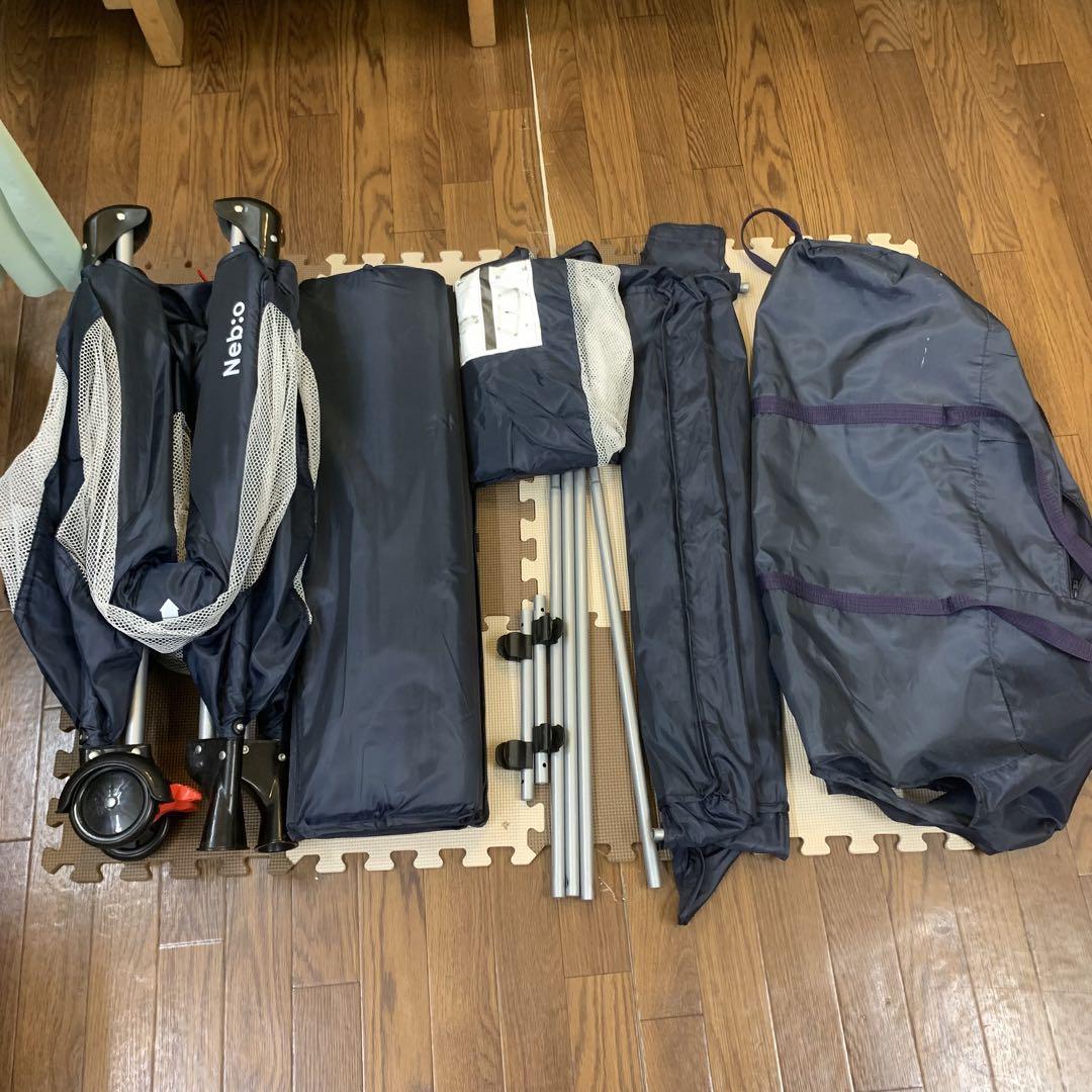 ☆美品☆ nebio ベビーベッド プレイヤード おむつ替えテーブル付き