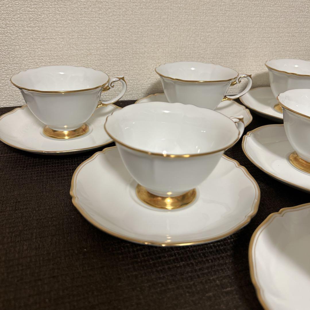 大倉陶園　マスターピース　ティー　カップ&ソーサー　6セット　金彩