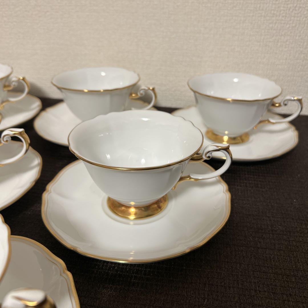 大倉陶園　マスターピース　ティー　カップ&ソーサー　6セット　金彩