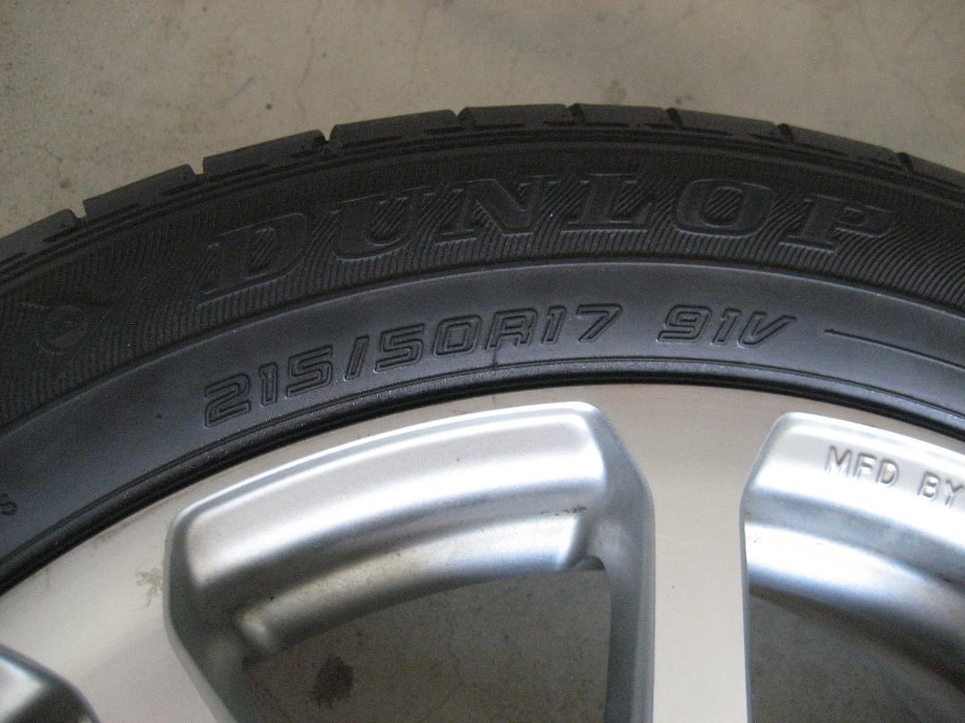 y*u様 スパルコ　17インチ　114.3　5穴　+48　215/50R17　ア