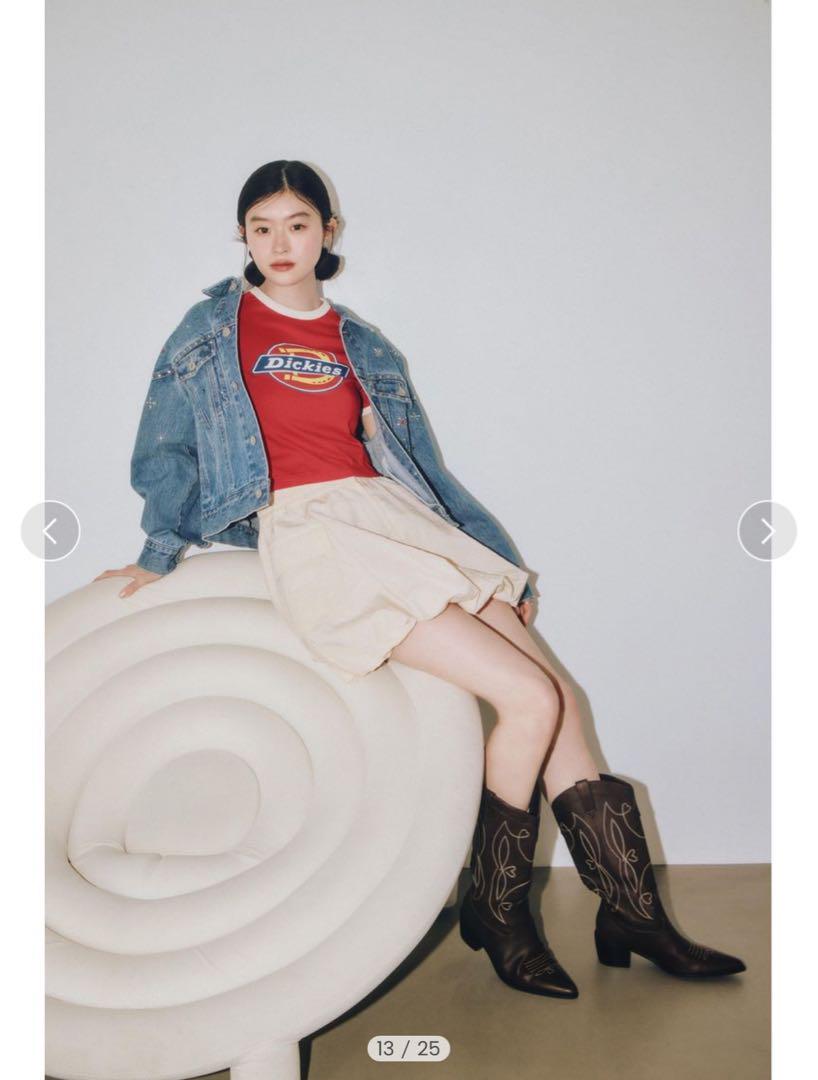 今季新品LILY BROWN / リリー ブラウン ウエスタンブーツ黒