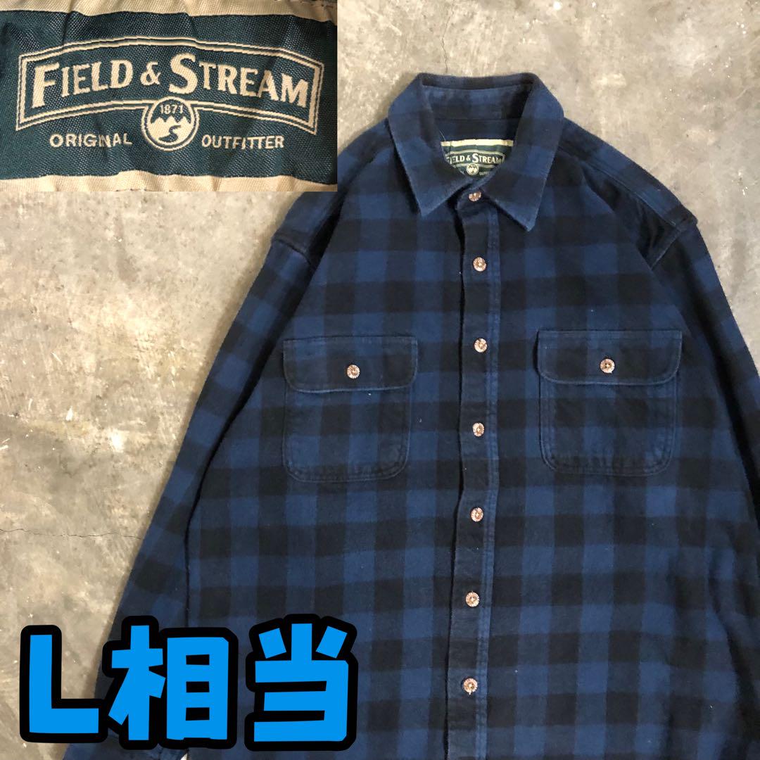 T4111 FIELD&STREAM ネルシャツ　厚手　オーバーサイズ　古着