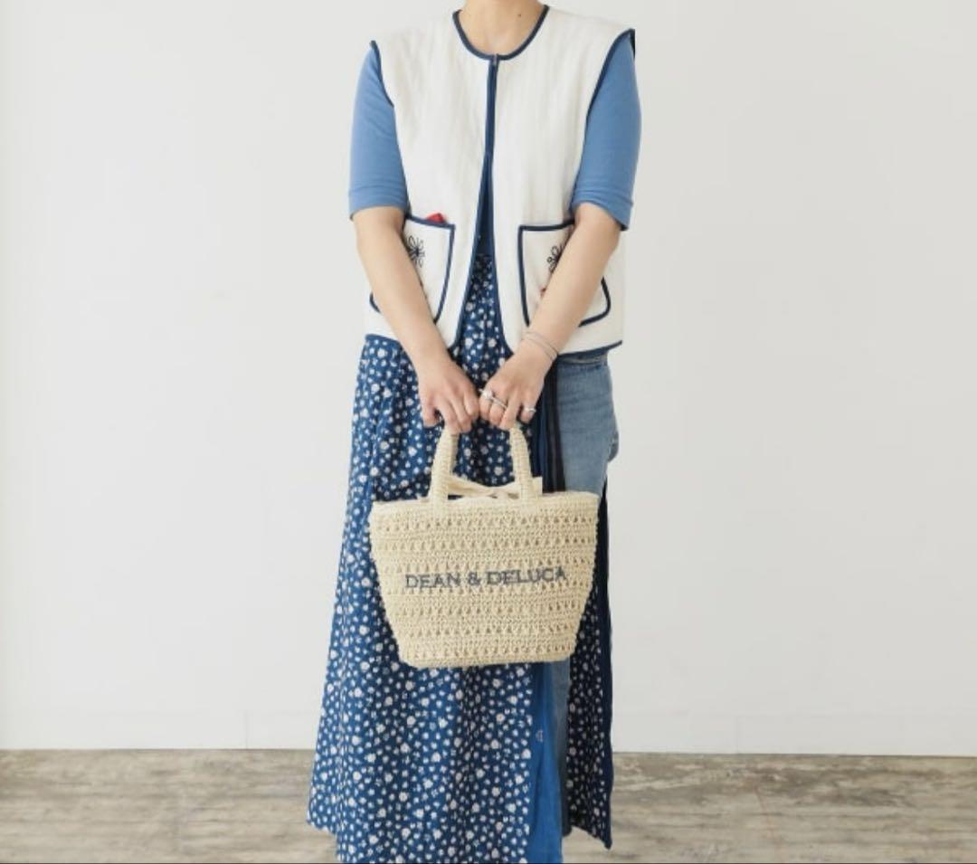 DEAN＆DELUCA×BEAMS COUTUREクロッシェバスケットバッグ S