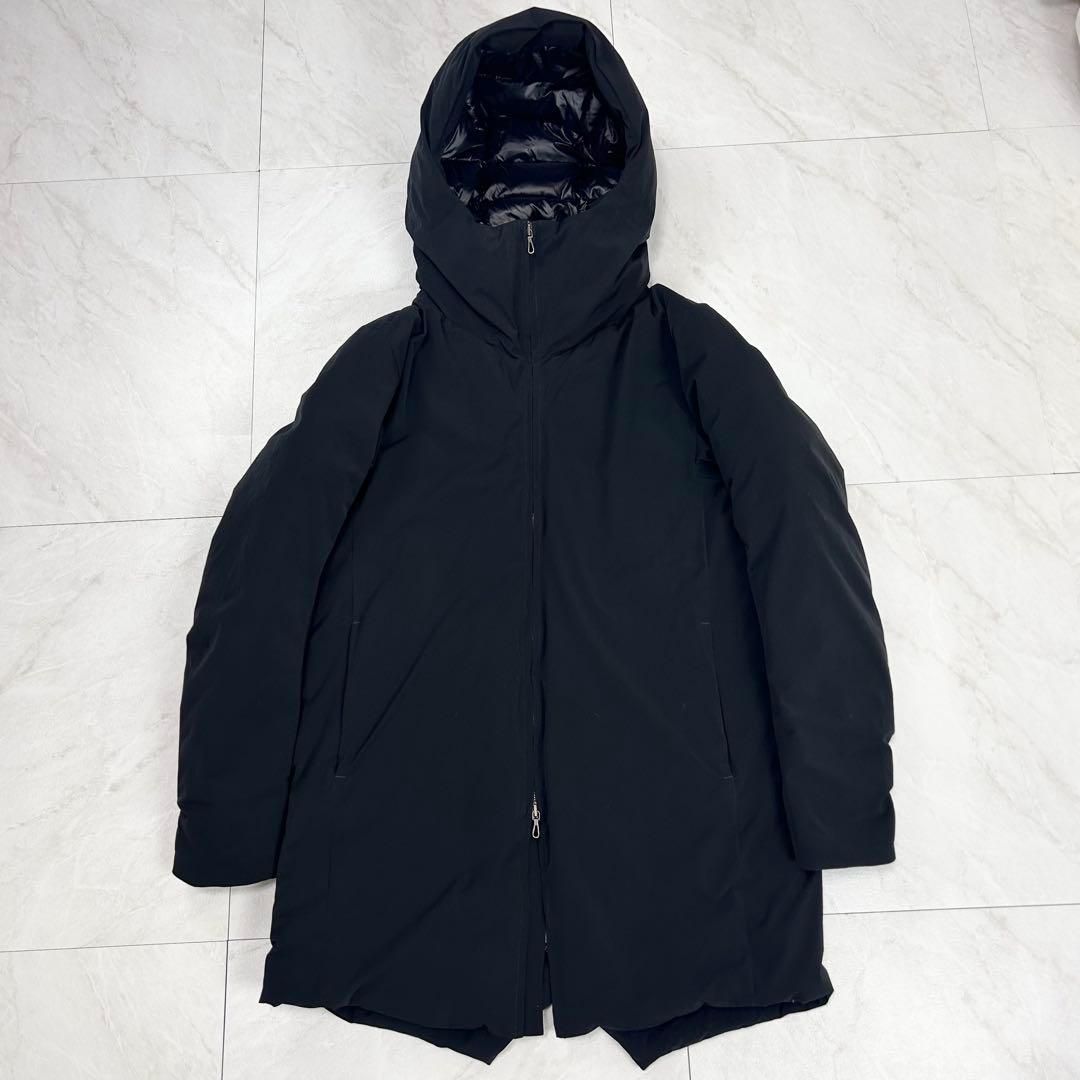 アタッチメント ストレッチタフタ フーデッド ダウンコート 黒 1サイズ2XL 3L ATTACHMENT