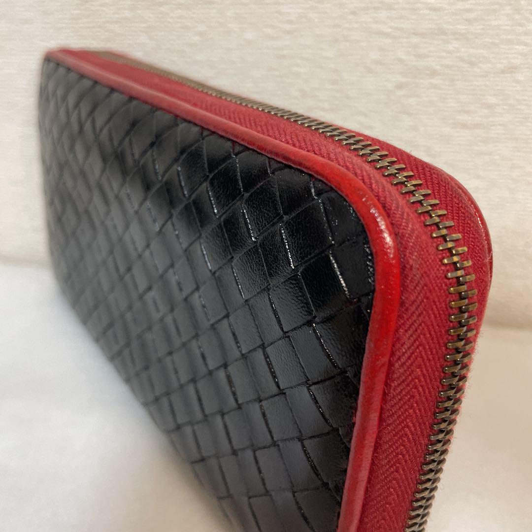 格安SALE ボッティガヴェネタイントレチャート 正規品 USED 2oX18-m92309067589 ラウンドファスナー長財布 大得価セール