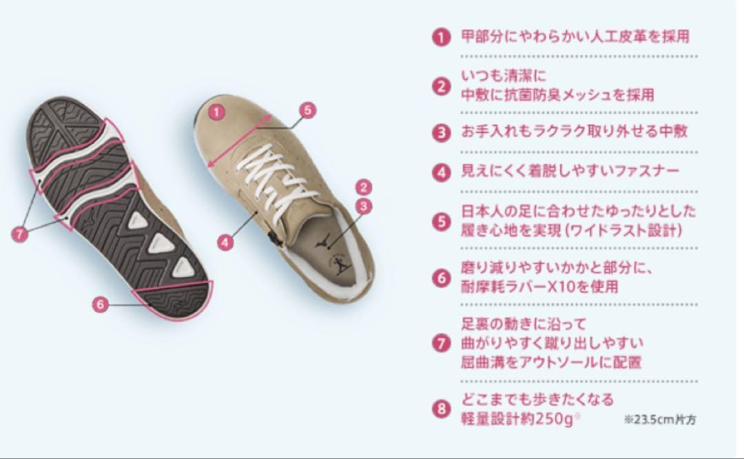 MIZUNOウォーキングシューズ グッドムービングウォーキングシューズ 24cm