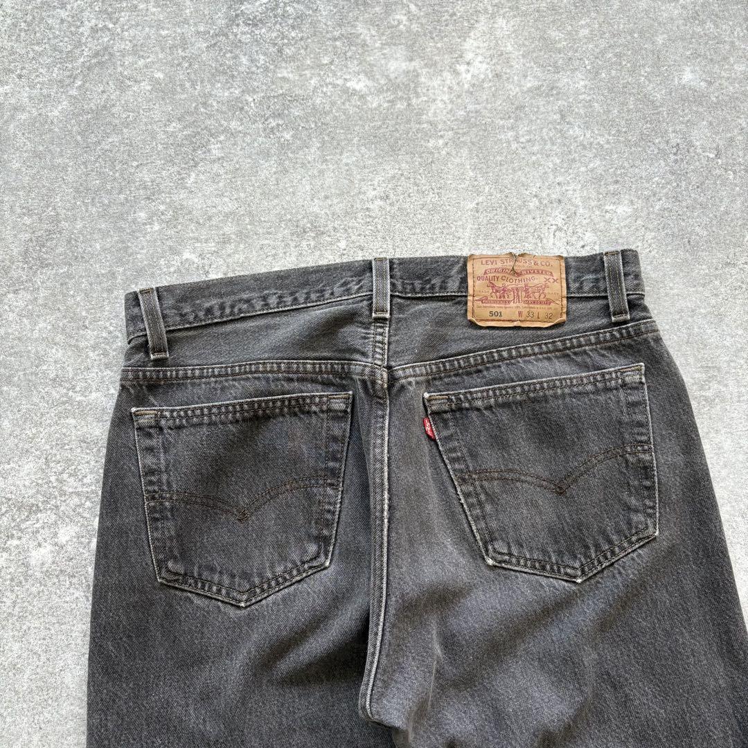 【Levi's】90s リーバイス501 ブラックデニムパンツ 先染め USA製