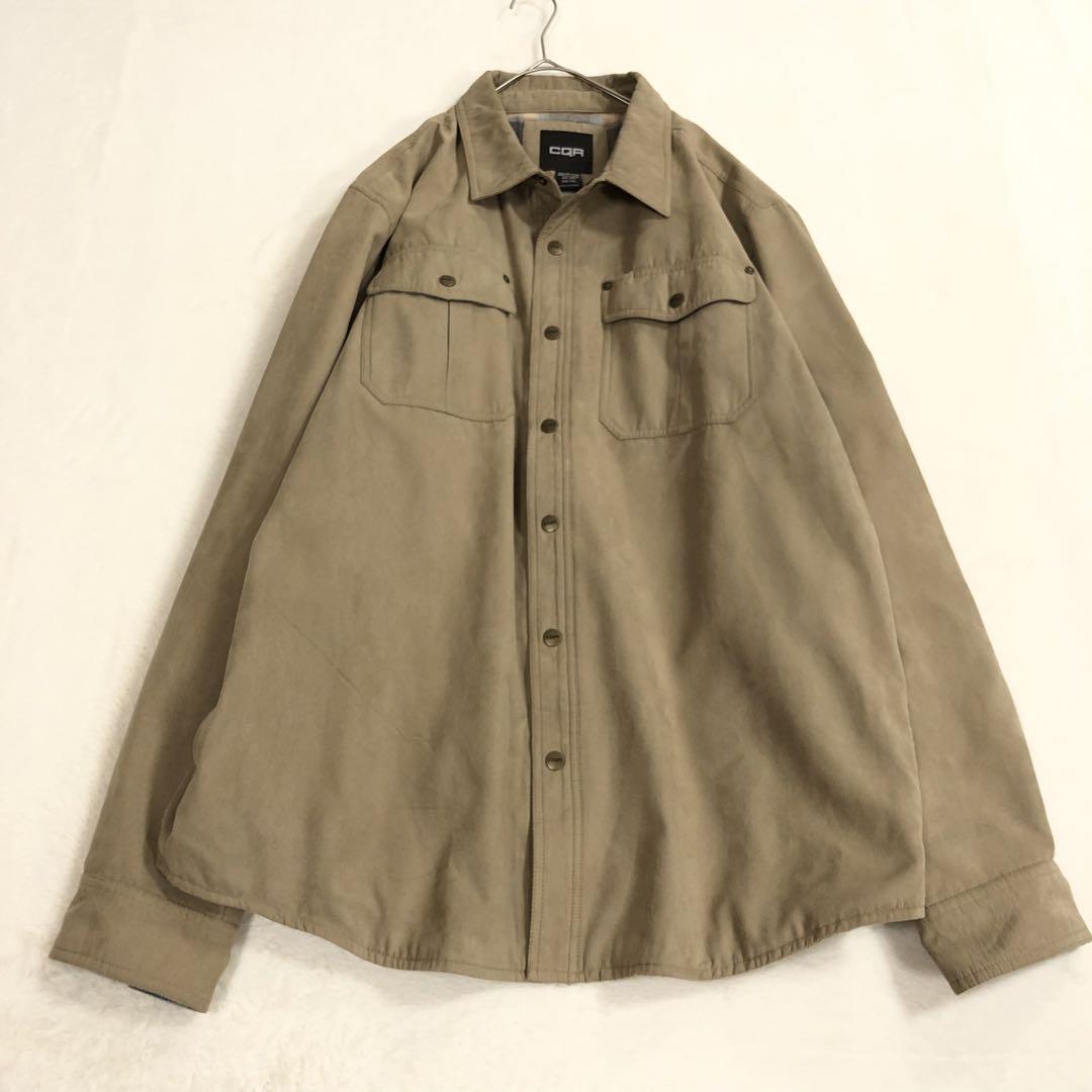 【超お買い得！】 1247 カバーオール 裏地チェック柄 3XL キャメル色 シャツ ジャケット・アウター