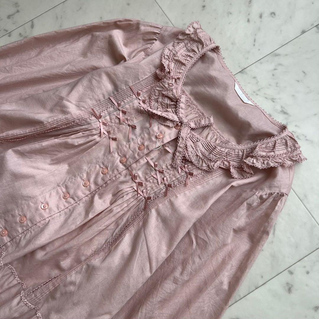 タグ付き PINKHOUSE 近年 ローンティアードワンピース ピンク