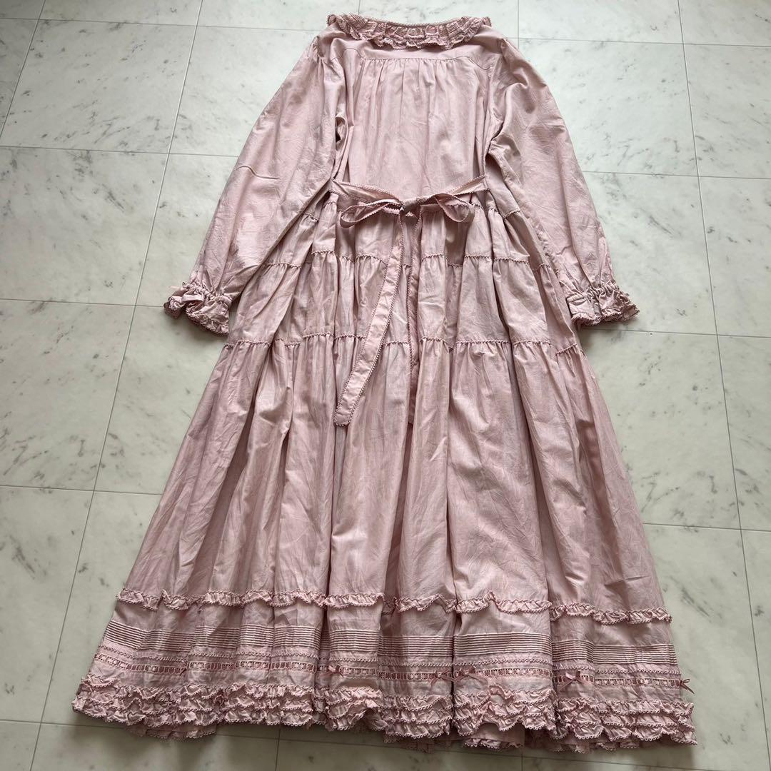 タグ付き PINKHOUSE 近年 ローンティアードワンピース ピンク