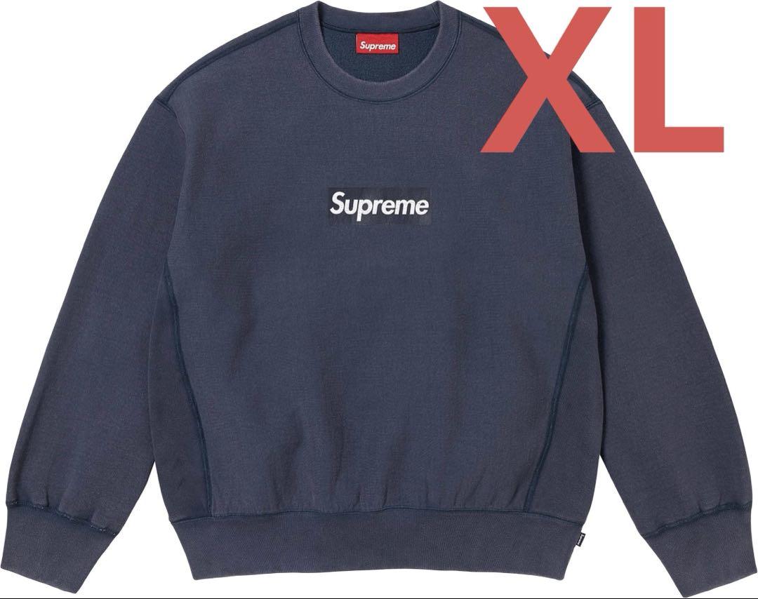 25SS Supreme Washed Box Logo Crewneck