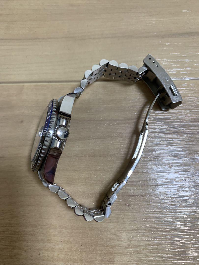 PARNIS GMT 時計　自動巻き腕時計 ブラック/ブルー