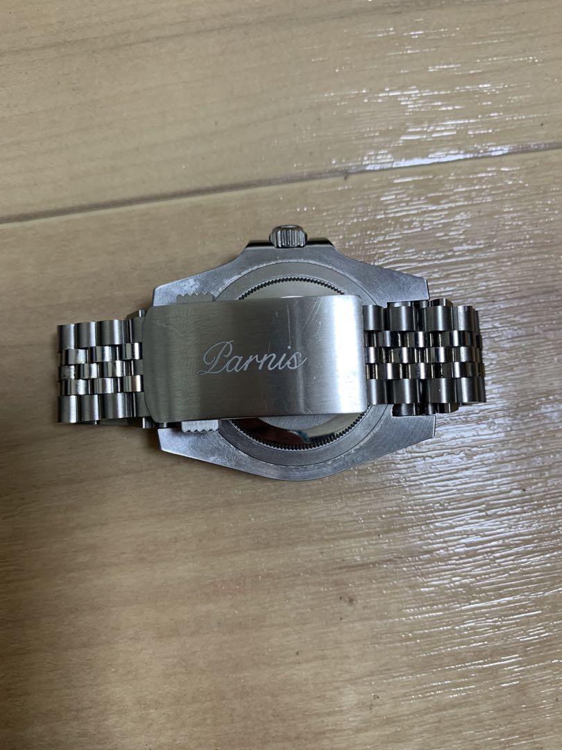 PARNIS GMT 時計　自動巻き腕時計 ブラック/ブルー