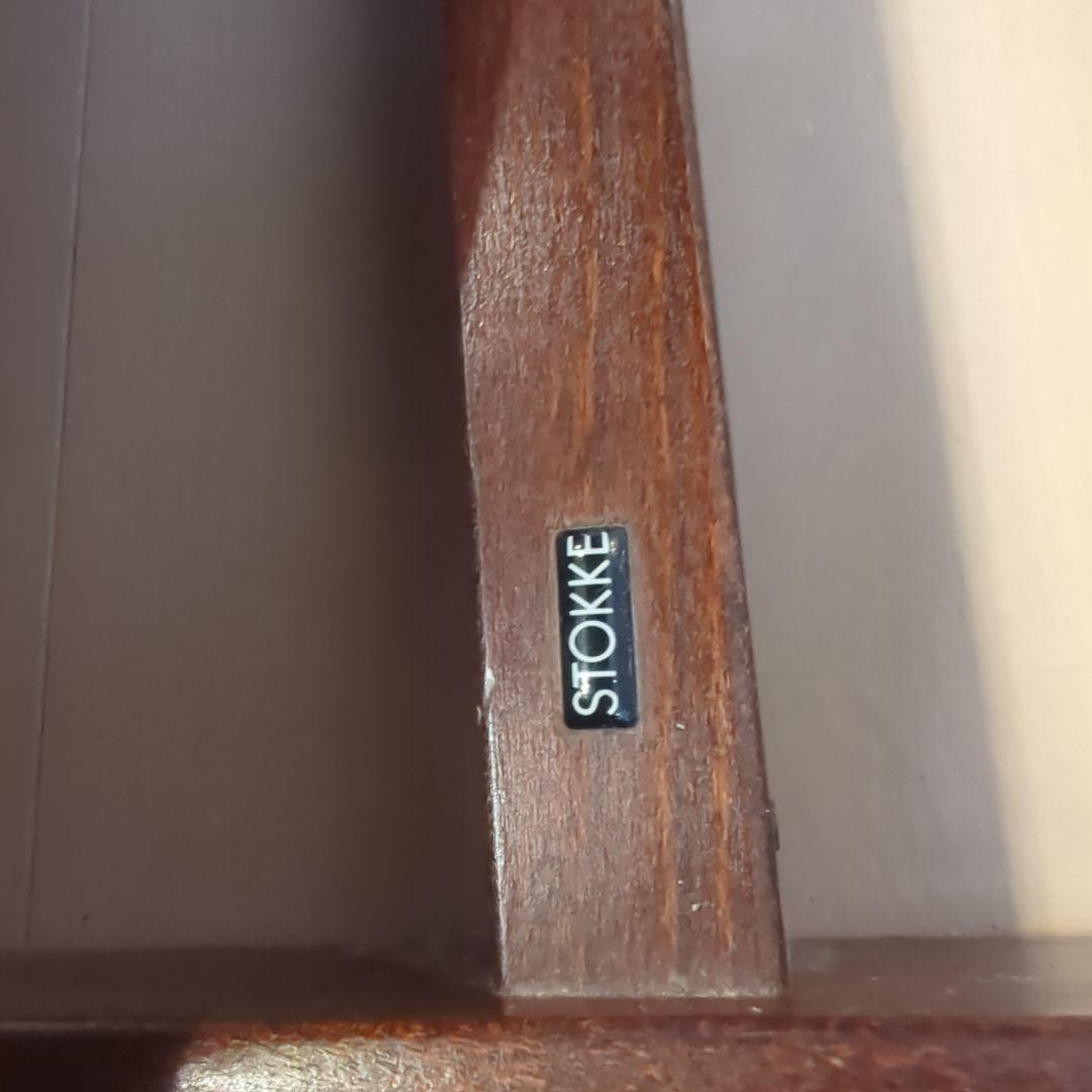 STOKKE 木製 ハイチェア ブラウン 2段式