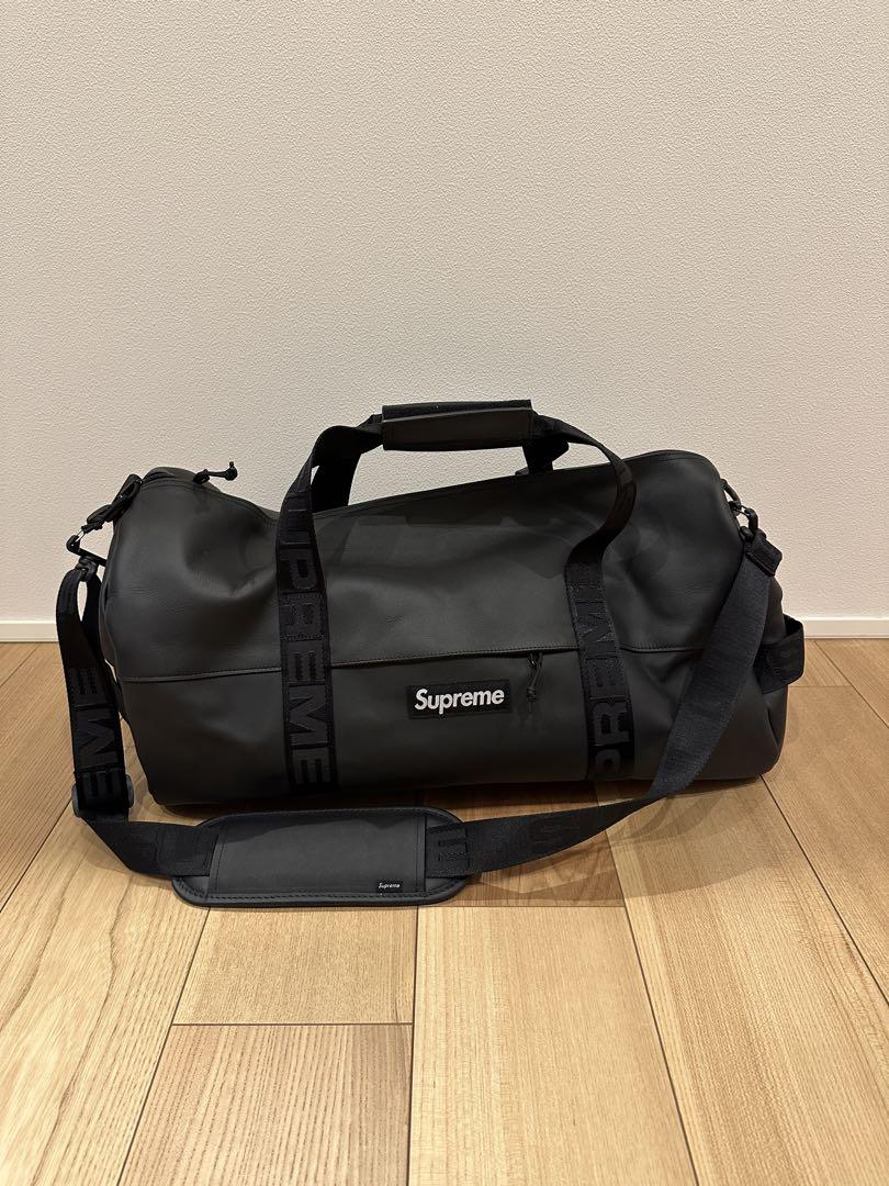 supreme レザーボストンバッグ ドラムバッグ
