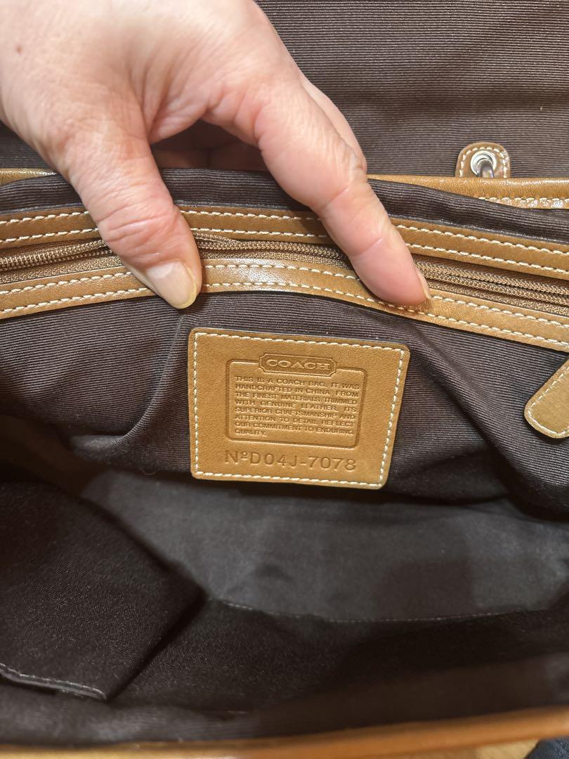 COACH ブラウンモノグラムハンドバッグ N9D04J-7078