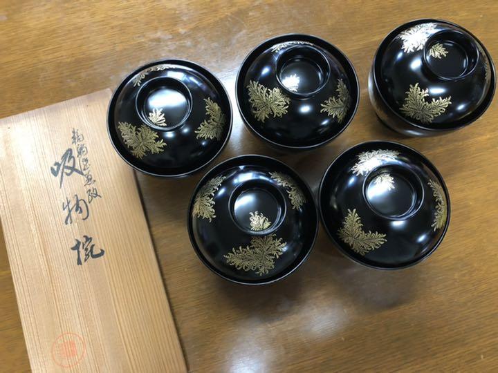 新品未使用】輪島塗椀セット5脚