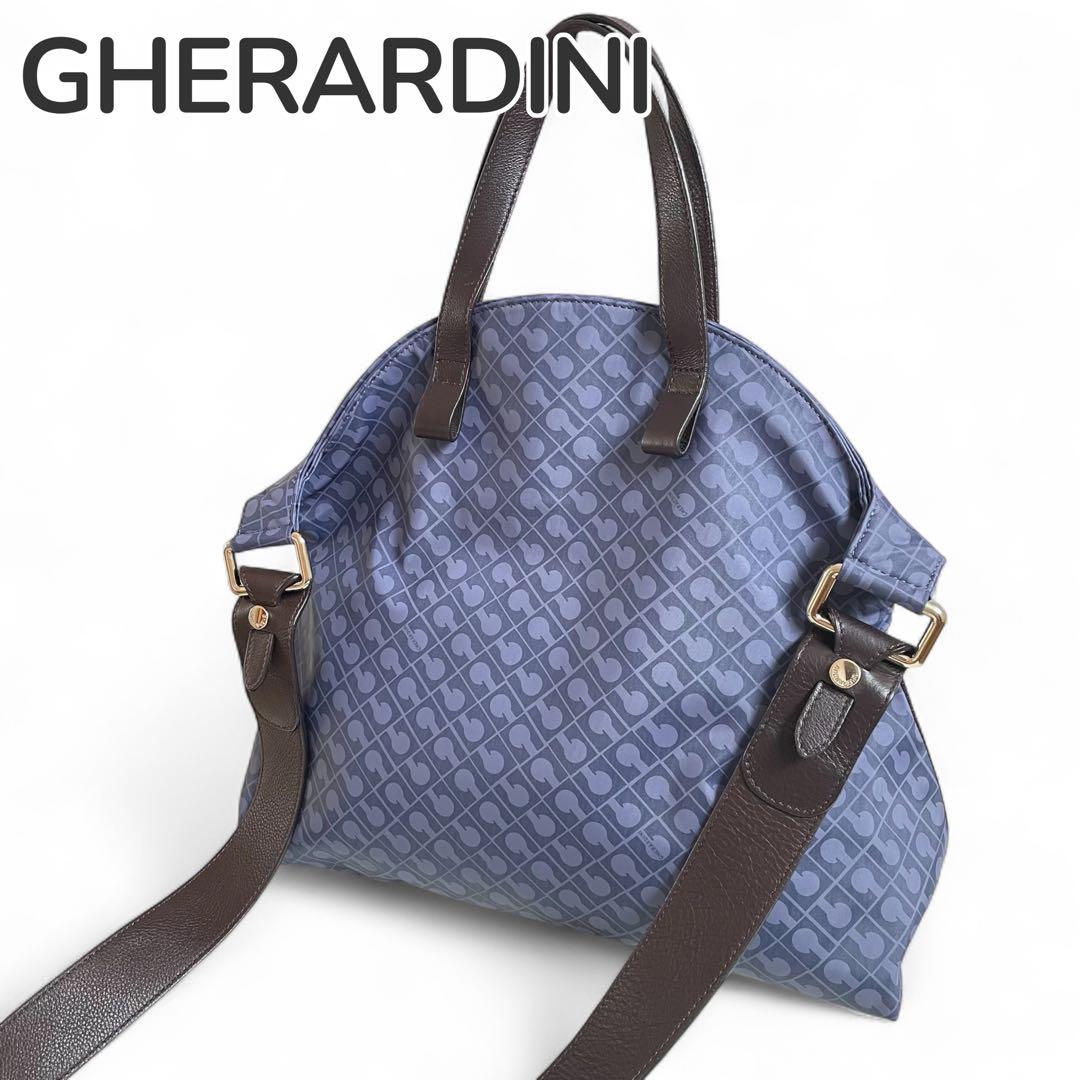 GHERARDINI ゲラルディーニ 2WAYトートバッグ ショルダー ネイビー