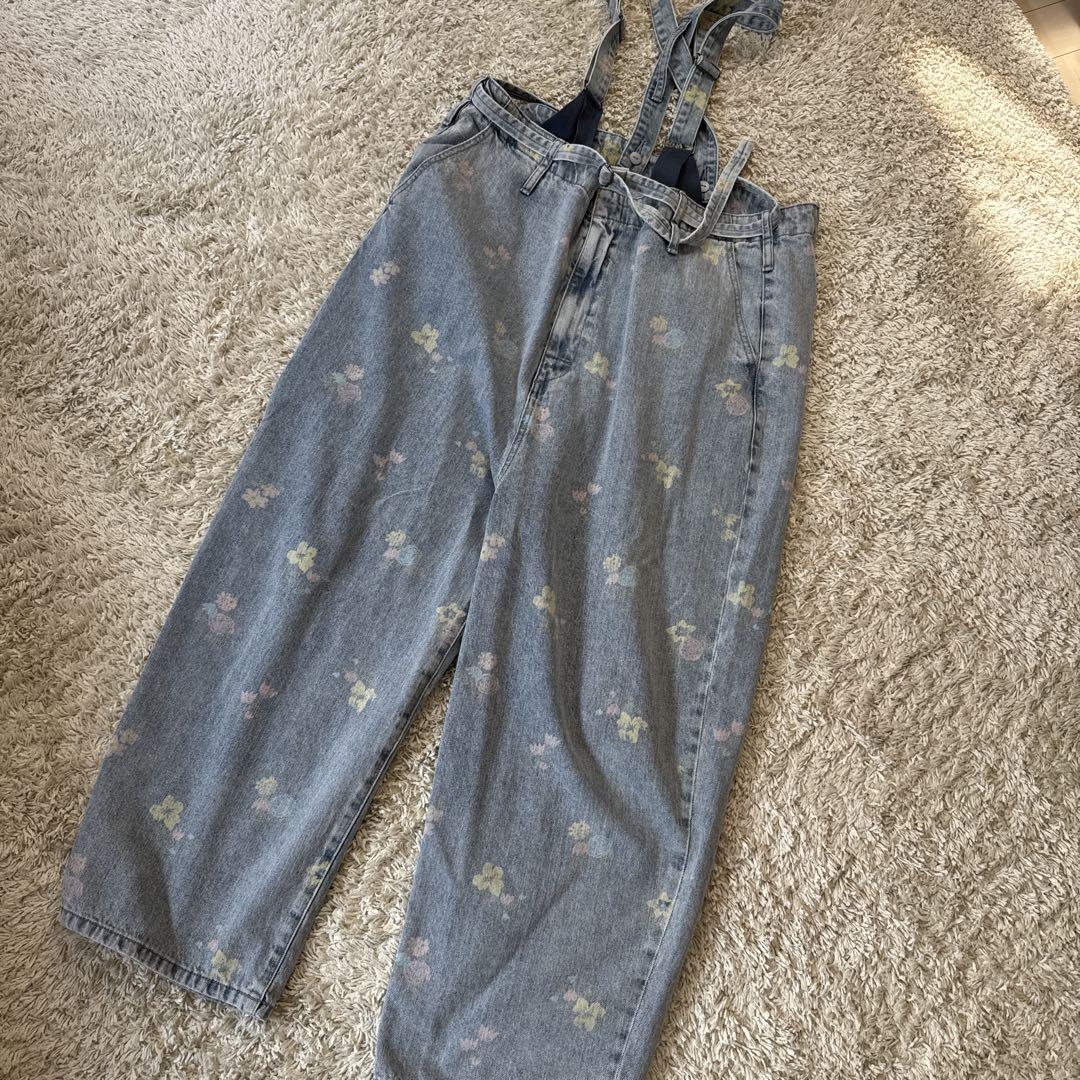 NKJ 2025SS SUSPENDER DENIM ライトインディゴフラワー
