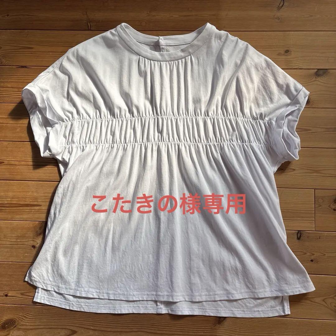 シャツ ブラウス シフォン トップス ドレープ 半袖 無地 M L 春
