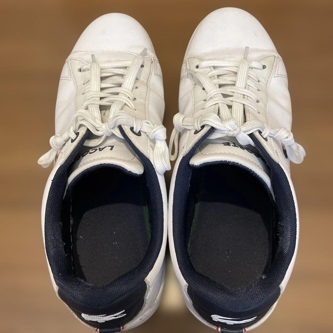 LACOSTE ホワイトレザーシューズ