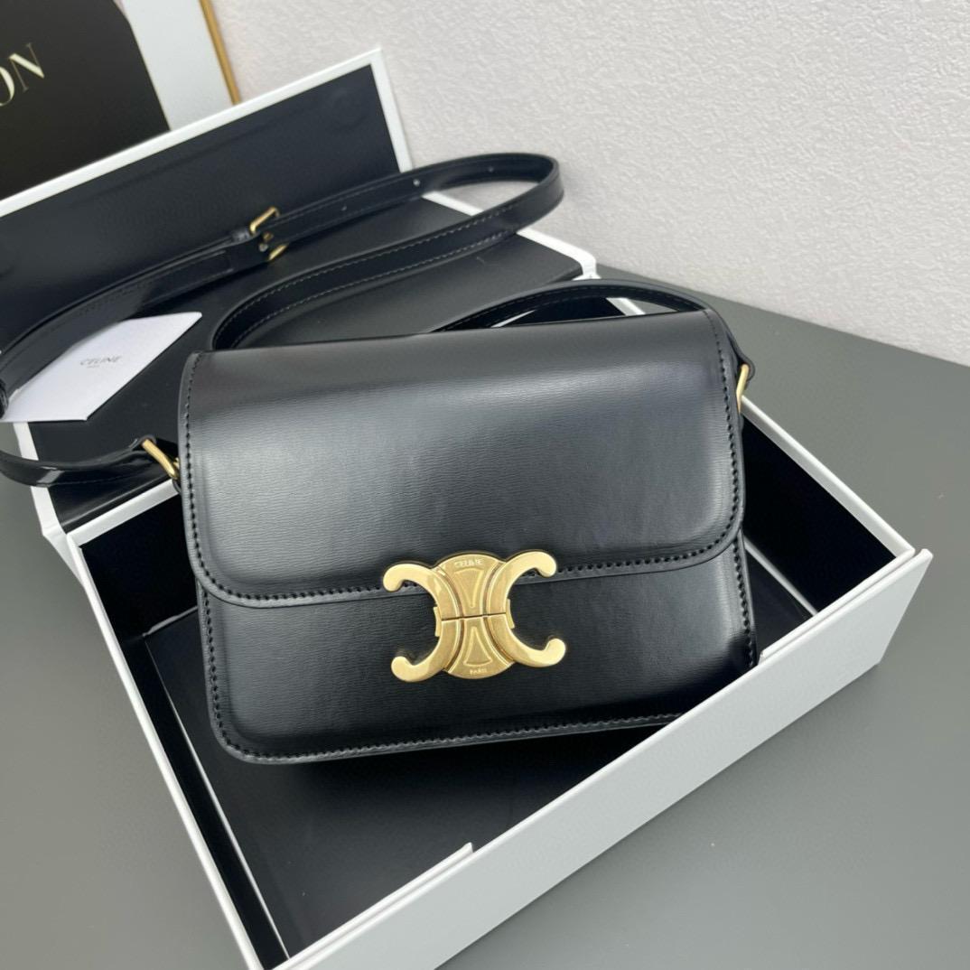 CELINE セリーヌ ティーン トリオンフ バッグ ブラック