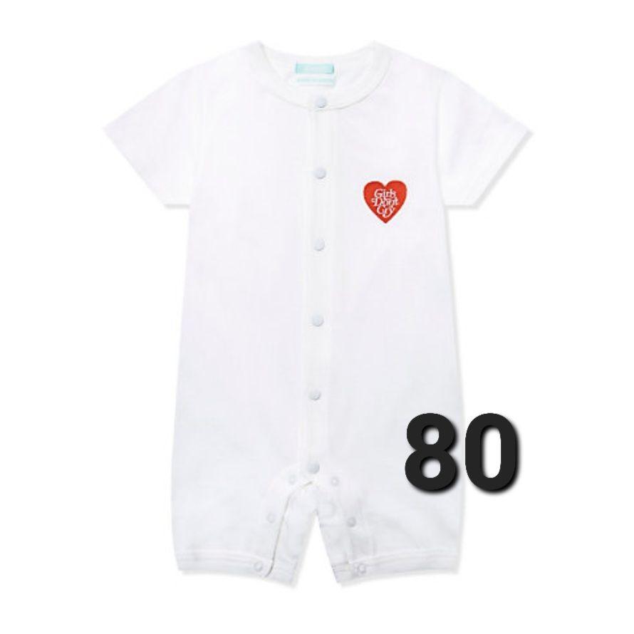 正規品質保証】 Girls 80 ホワイト ロンパース cry don't ロンパース