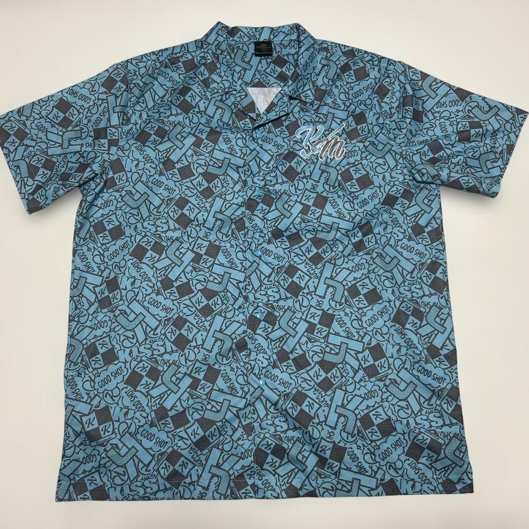 kissmark パターンプリント ゴルフシャツ GUM kissmark GOLF キスマーク ゴルフ シャツ メンズ LLサイズ