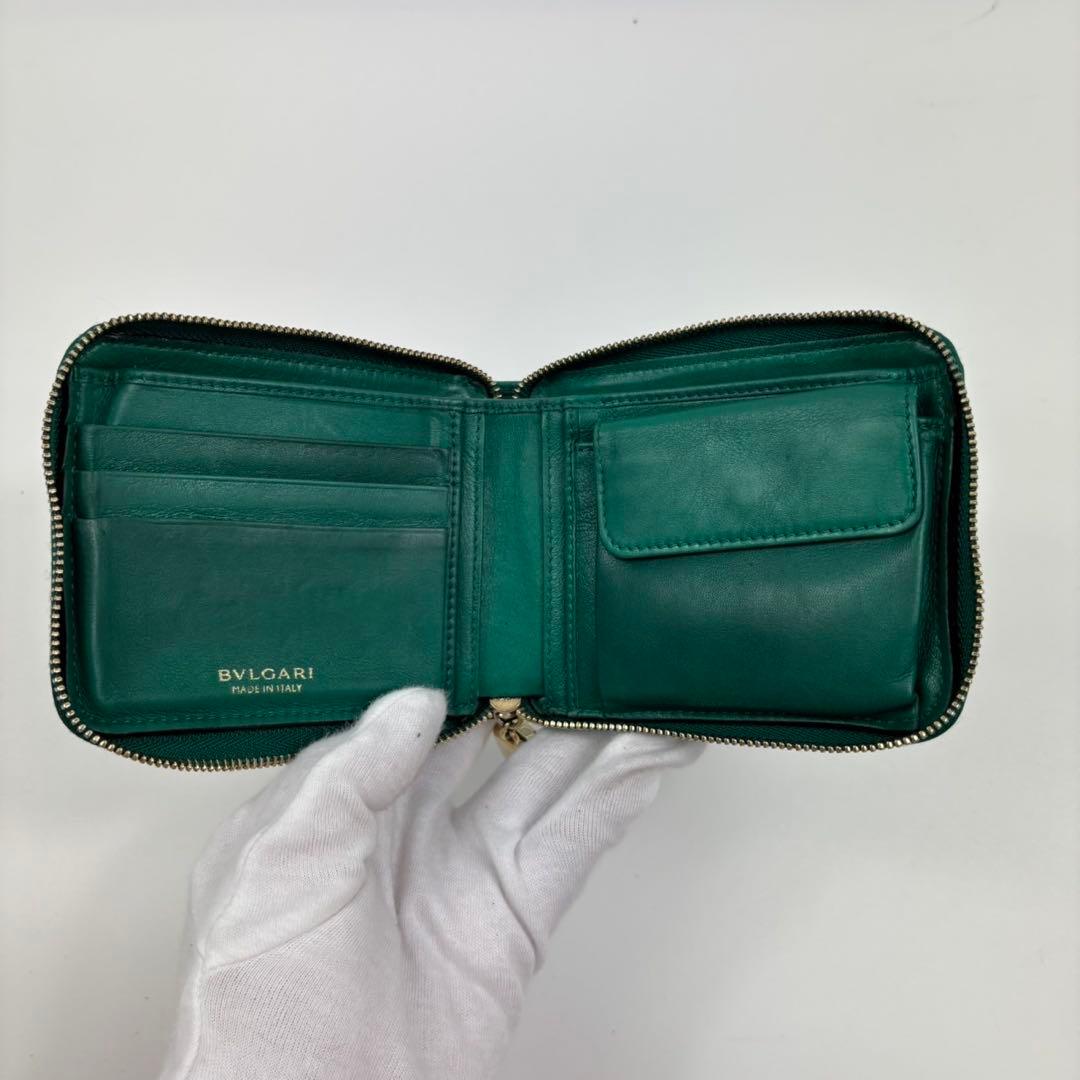 専用ブルガリ　折財布　セルペンティ　蛇　アニマル　グリーン ✨美品✨ブルガリ 折財布 セルペンティ 蛇 アニマル グリーン