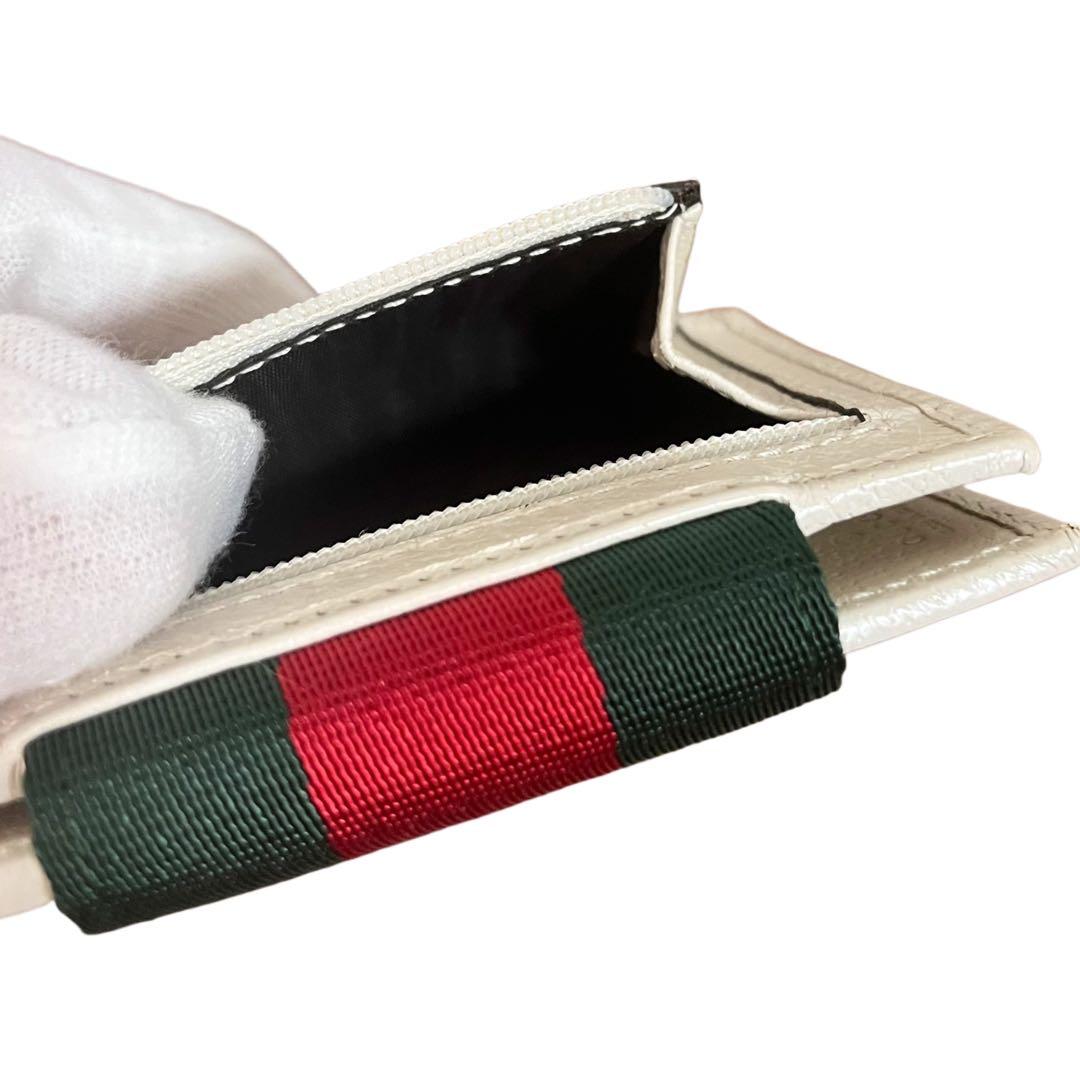 美品✨ GUCCI GGキャンバス シェリーライン 二つ折り財布 コンパクト財布