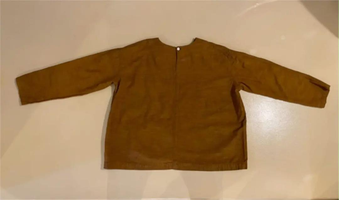 格安定番 会津木綿 プルオーバートップス 玉虫からし色 PuonF-m92363435453 高品質100%新品