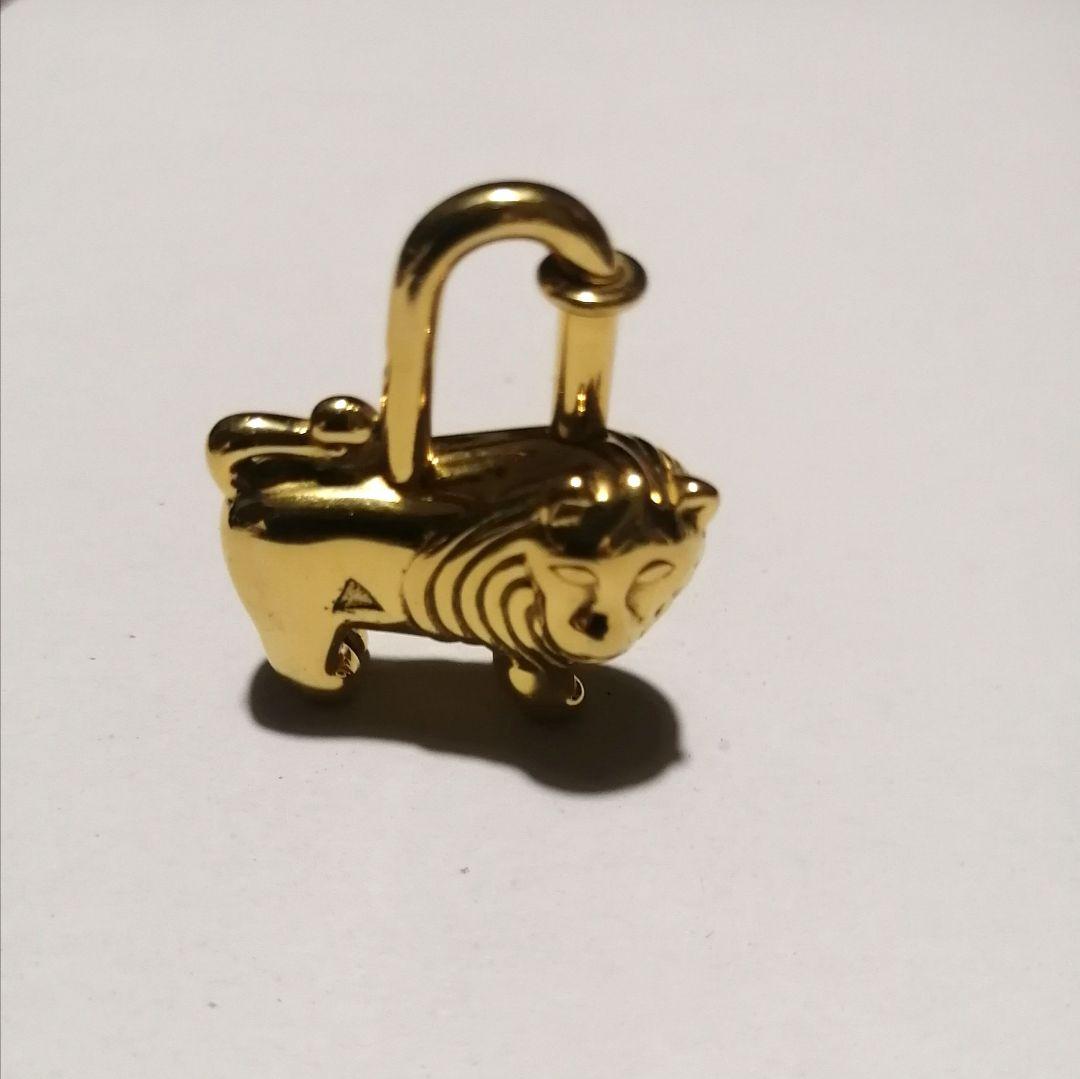 HERMES エルメス ライオン 1997 カデナ チャーム ゴールド