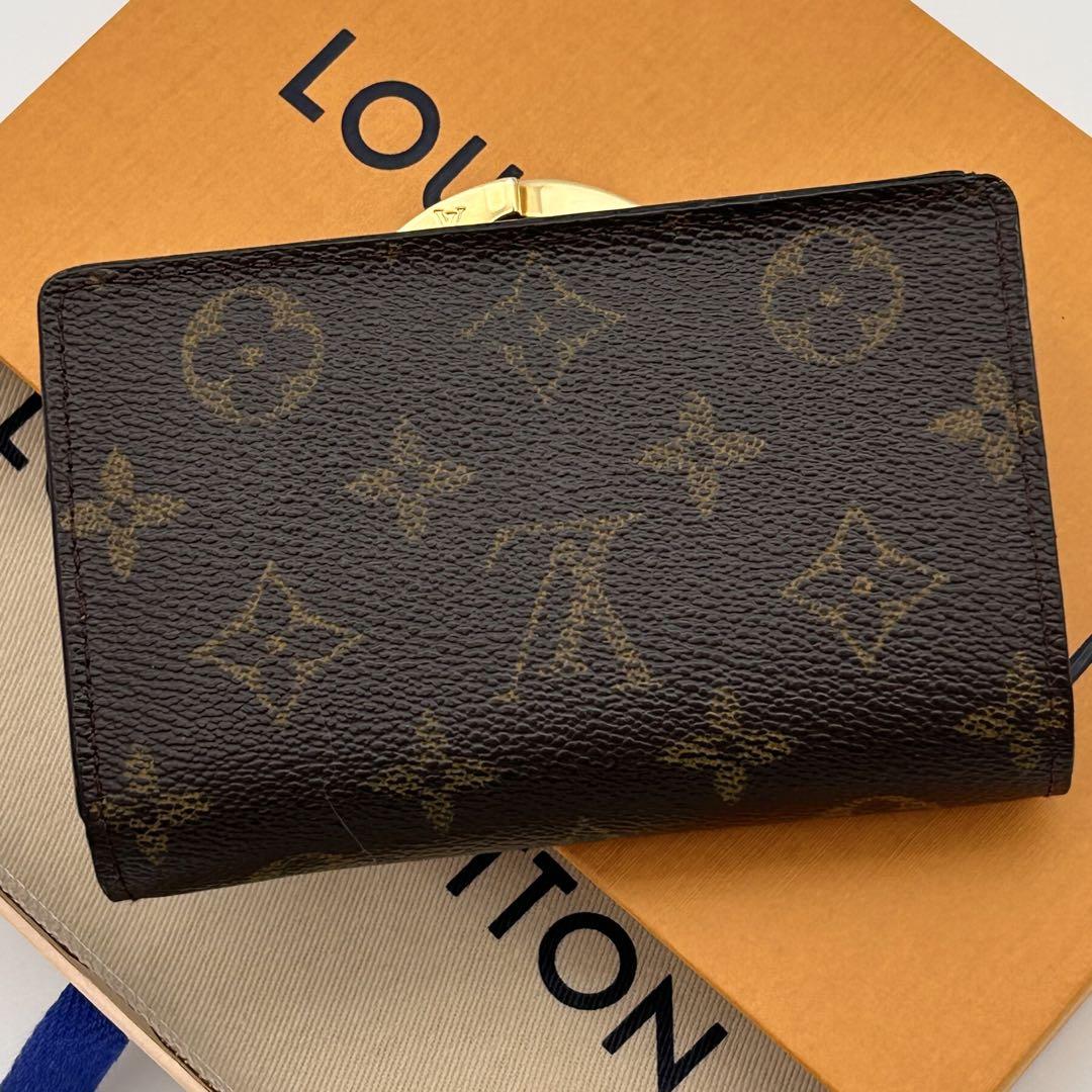 【美品】 ルイヴィトン モノグラム ポルトモネ ヴィエノワ がま口　折り財布