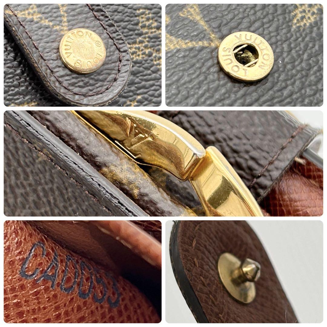 【美品】 ルイヴィトン モノグラム ポルトモネ ヴィエノワ がま口　折り財布