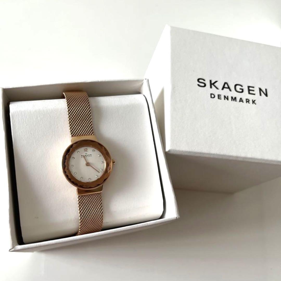 みーー　SKAGEN 腕時計　ピンクゴールド