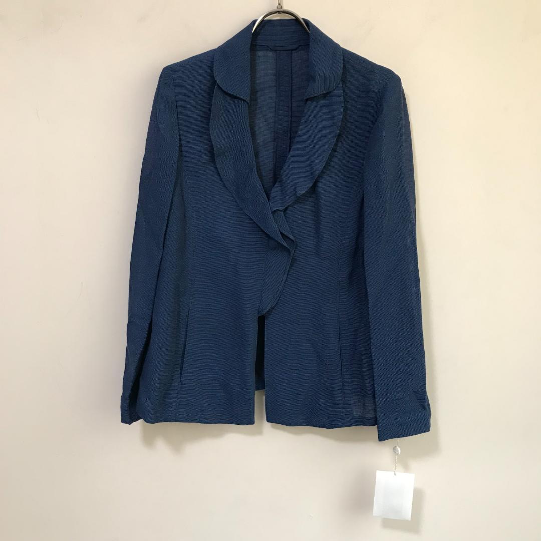 20%OFF 6666 ROCHAS ロシャス フリルジャケット ブルー系 9号 KZs3D-m92377068205 豊富なお得